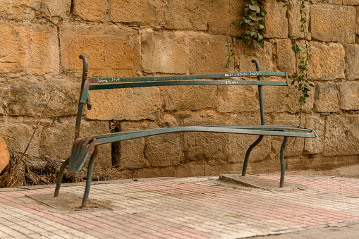 Bench in Setif, an Algerian city and the capital of the Stif Province