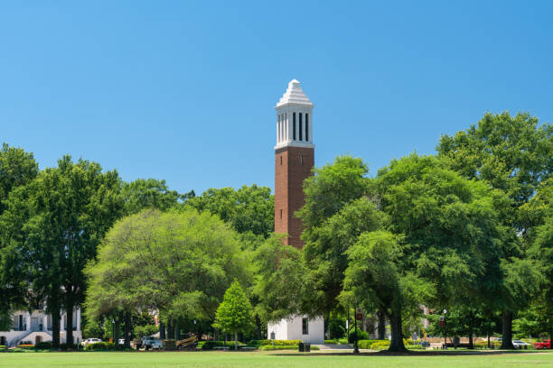 Denny Chimes Tower at University of Alabama stock photo