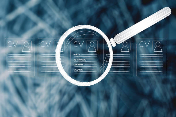 resume standing out among others, with magnifying glas