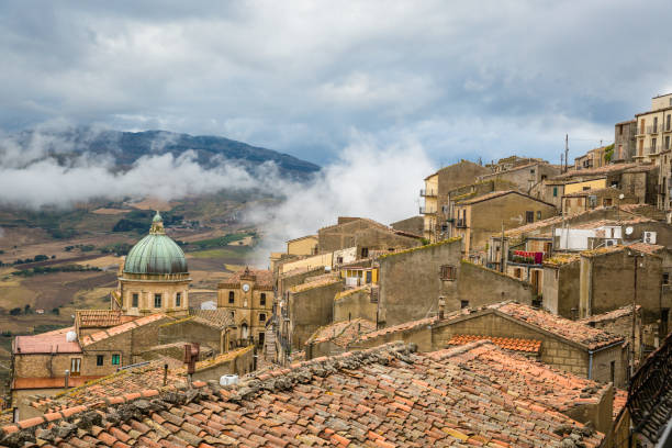 These are the rooftops of Gangi (a typical village within the North Sicily) after a summer storm
