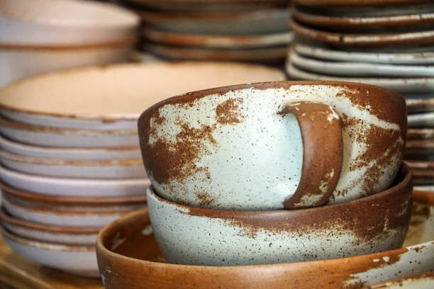 istock handmade color ceramic porcelain dinnerware plates dishes cups chopsticks set 1012651706