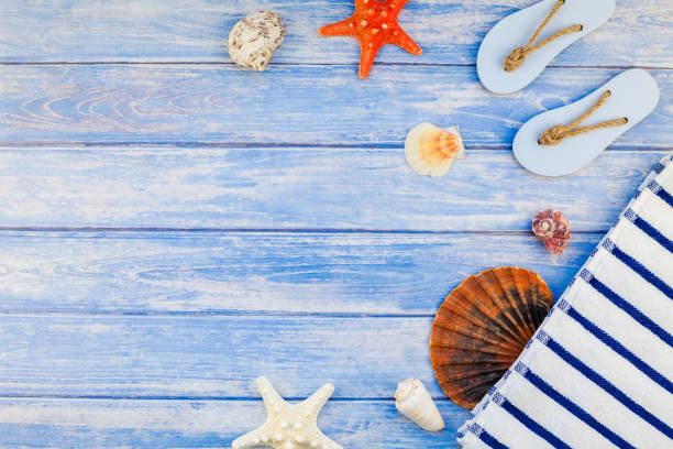 istock Flat lay concept of summer travel vacations 1012661908