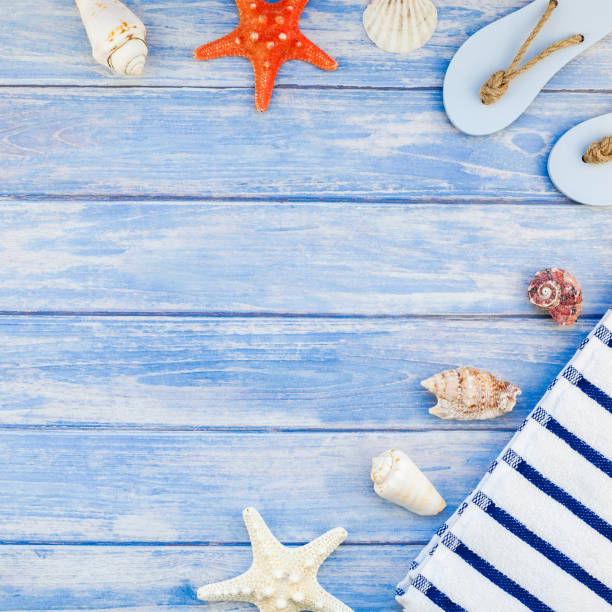 istock Flat lay concept of summer travel vacations 1012661920