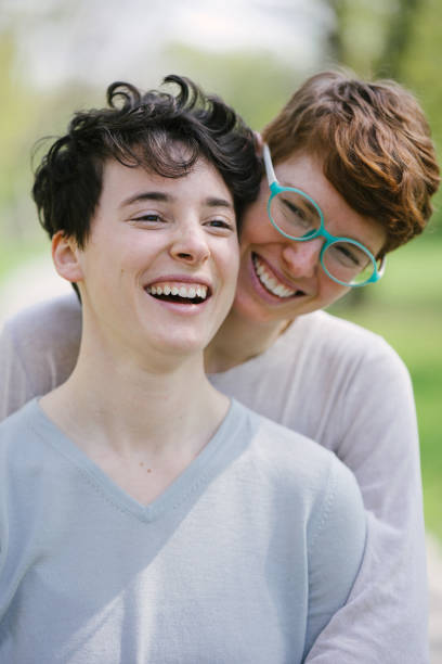 istock Lesbian couple portrait 1012695624