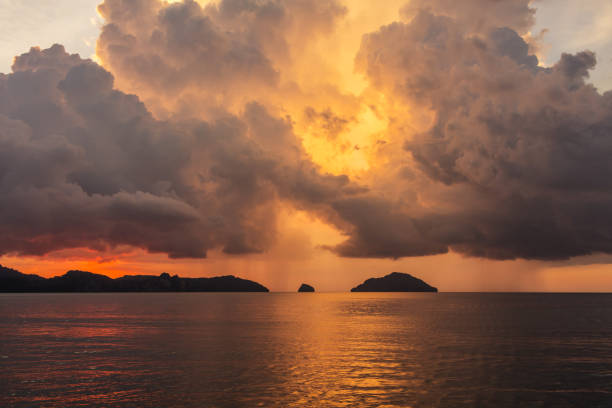 istock Sunset with rain clouds in the Philippines 1012706896