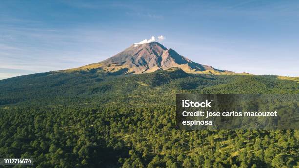 Popocatepetl Volcano Stock Photo - Download Image Now - Popocatepetl Volcano, Volcano, Aerial View