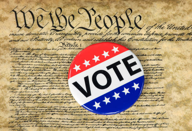 istock vote pin on United State Constitution 1012719254