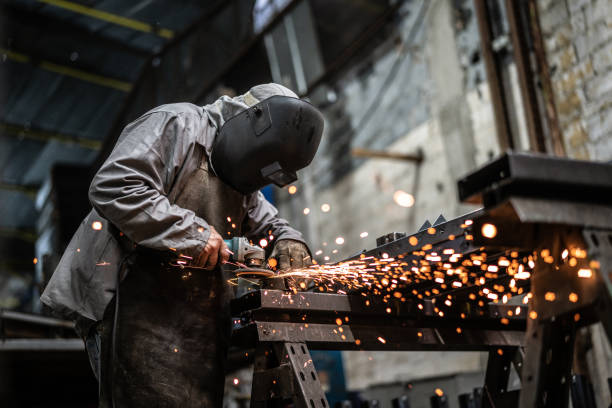 istock Industrial Worker welding steel 1012738246