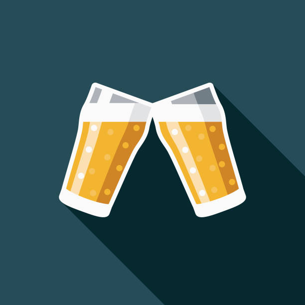 Cheers Design United Kingdom Icon A flat design United Kingdom themed icon with a long side shadow. Color swatches are global so it’s easy to edit and change the colors. beer alcohol illustrations stock illustrations