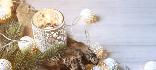 istock Cosy and soft winter background, knitted sweater and lights 1012767986