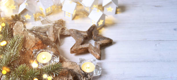 istock Cosy and soft winter background, knitted sweater and lights 1012771122