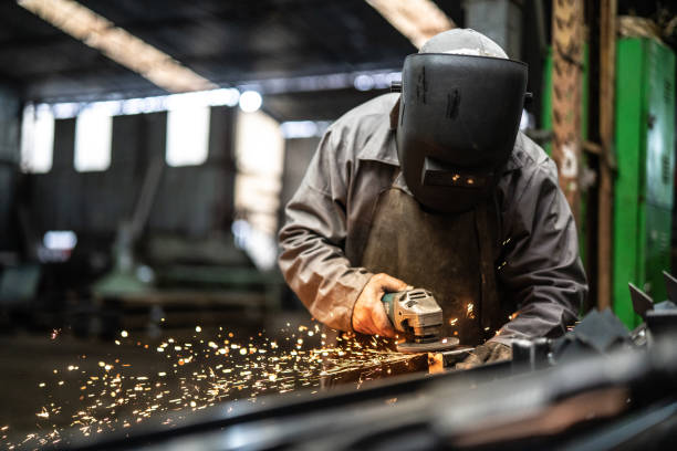 istock Industrial Worker welding steel 1012778958