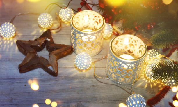 istock Christmas cozy decoration and lighting 1012784094