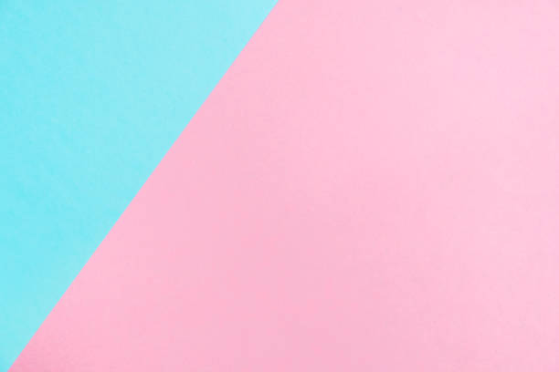 istock Pastel colored paper flat lay top view, background texture, pink and blue. 1012802028