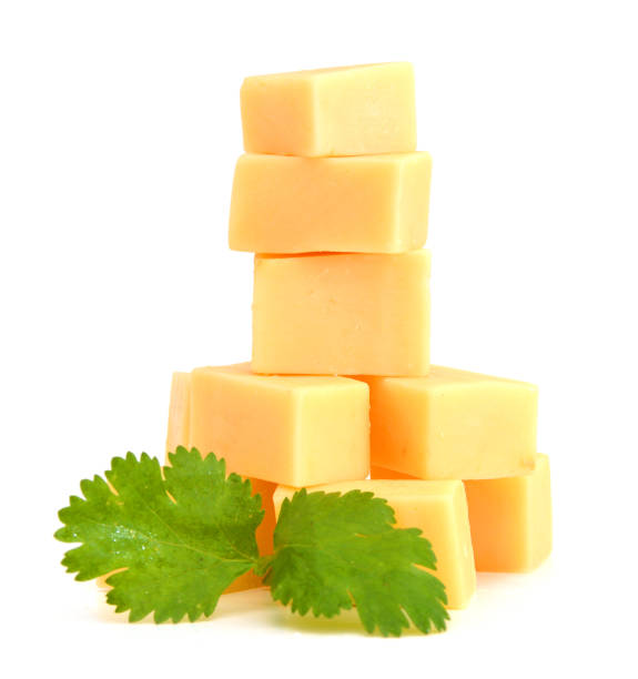 istock piece of cheese isolated on a white background 1012802170