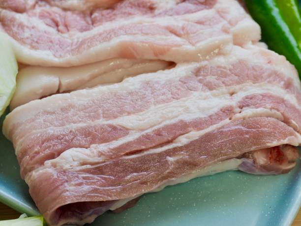 istock Korean food pork belly and vegetables, Samgyeopsal 1012845746