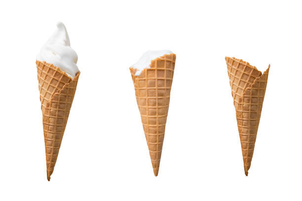 istock Ice cream in the cone isolated on white background., This has cl 1012845816