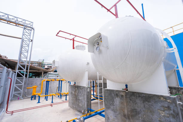 istock Lpg gas tank for factory 1012847872