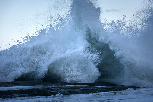Crashing waves at sunrise, Bondi Beach, Australia
