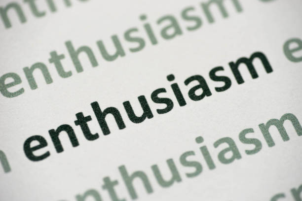 istock word enthusiasm printed on paper macro 1012889300