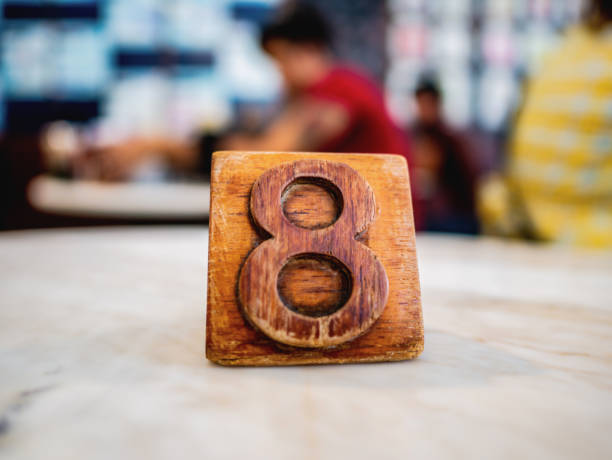 istock Desk number eight in the coffee shop 1012927462