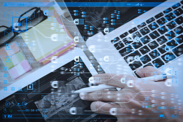 istock businessman working with digital tablet computer and smart phone and laptop computer with digital business strategy layer effect on wooden desk as concept 1012931002