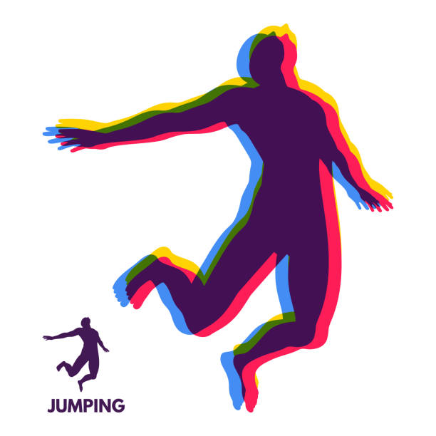 istock Silhouette of a jumping man. Design template for Sport. Vector Illustration. 1012939108