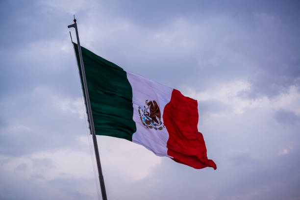 istock Mexican flag, Mexico City, Mexico 1012993666