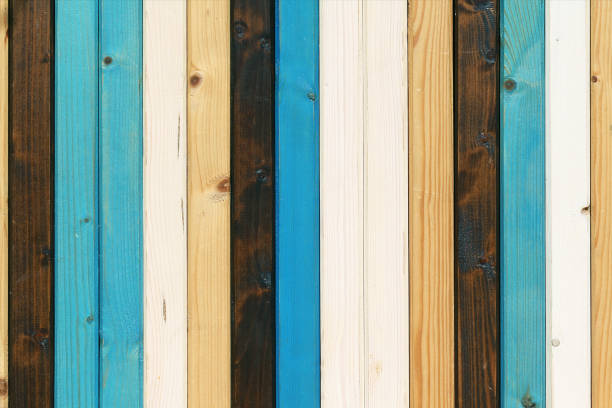 istock Wooden planks white blue brown, very nice background 1012998622
