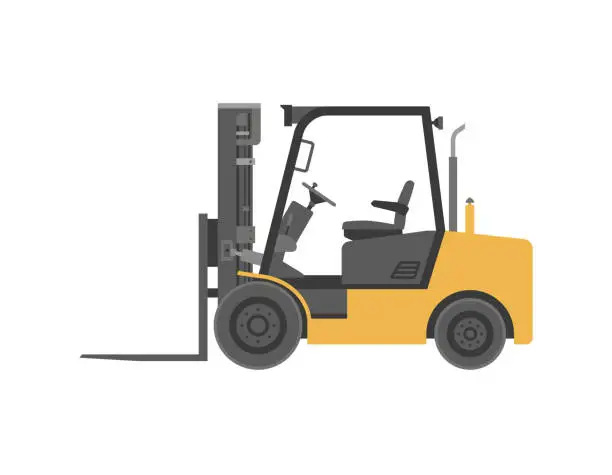 Vector illustration of Forklift truck