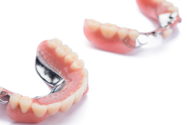 istock Set of dentures on white background 1013013490