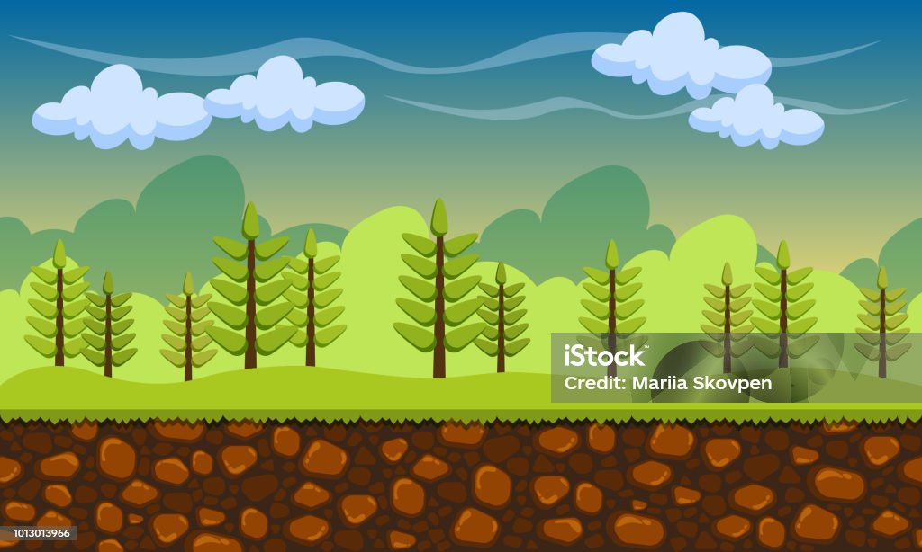 Ilustración de Paisaje De Naturaleza Dibujos Animados Transparente Fondo Interminable Con Suelo Árboles Y Cielo Nublado Fondo De Vector Juego Ilustración De Vector y más Vectores Libres de Derechos de Aire libre - Ilustración de Paisaje De Naturaleza Dibujos Animados Transparente Fondo Interminable Con Suelo Árboles Y Cielo Nublado Fondo De Vector Juego Ilustración De Vector y más Vectores Libres de Derechos de Aire libre -