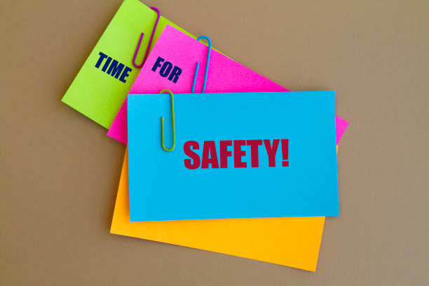 istock Time for safety message written on colorful sticky notes 1013016452