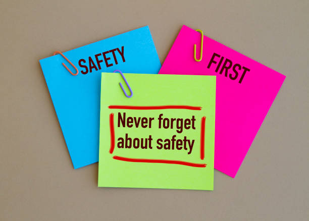 istock Never forget about safety message written on colorful sticky notes 1013016930
