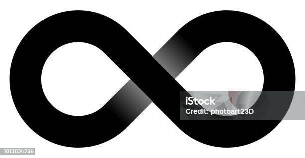 Black Simplistic Infinity Sign Infinity Symbol Black Simple With Fade To White Isolated Vector Stock ...