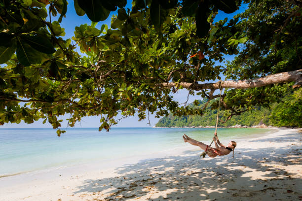 istock Tourist on secret beach Pangkor 1013043868