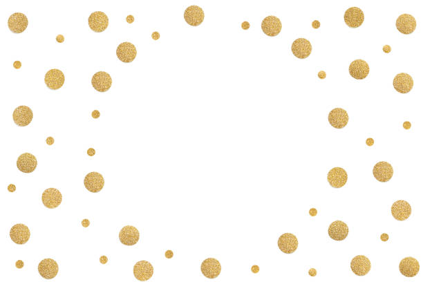 istock Gold glitter frame paper cut on white background 1013050044