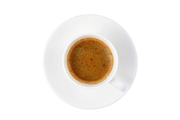 istock Top view of Coffee Cup isolated on white 1013050722