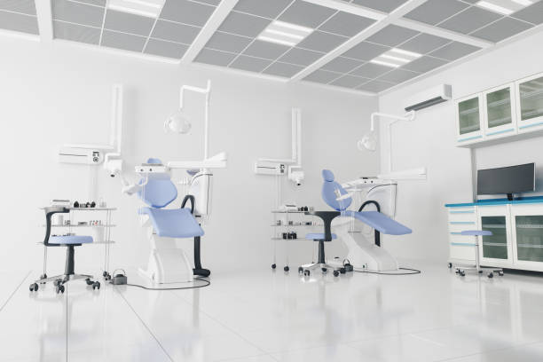 현대 치과 - dentists chair chair dentist office stomatology 뉴스 사진 이미지