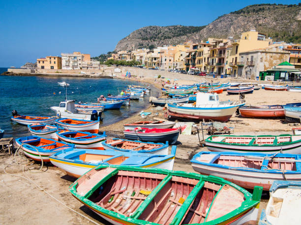 This is the small port of Bagheria where almost all fishing boats are