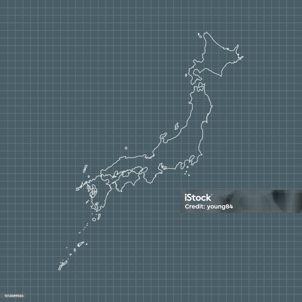 Japan Map Computer Japan Map Stock Illustration - Download Image Now - Asia, Cartography ...