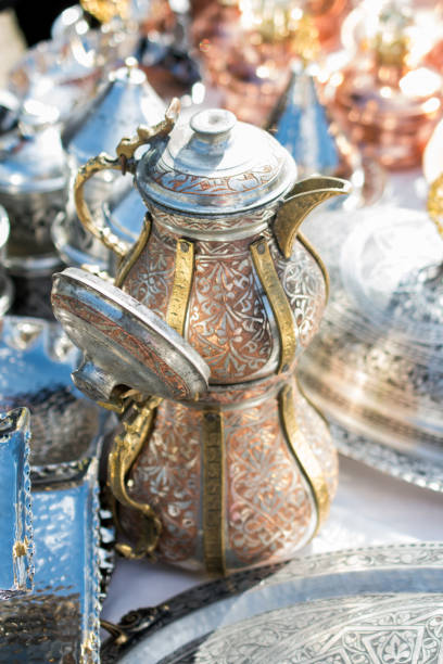 istock Ancient metal jug in oriental style 1013100006