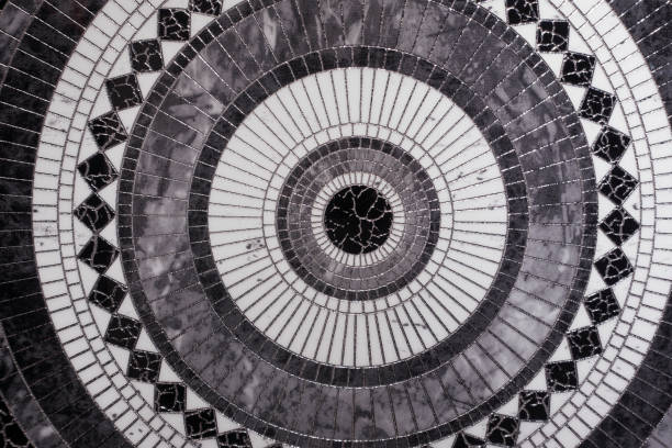 Free Stock Photo of Abstract curved patterned mosaic tile design ...