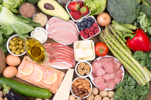 istock Food recomended on low carb diet or ketogenic diet 1013107176