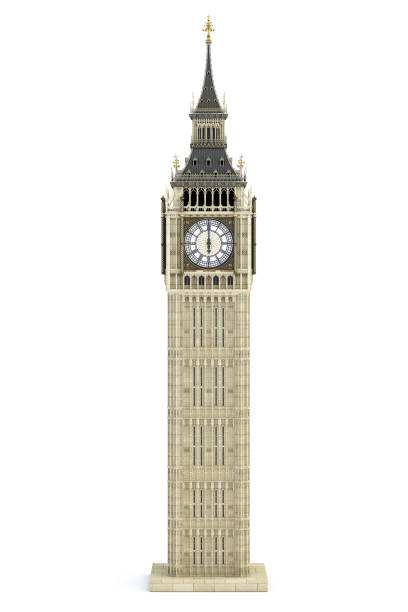 big ben tower architektonicznym symbolem londynu, anglii i wielkiej brytanii izolowane na białym tle. - big ben isolated london england england zdjęcia i obrazy z banku zdjęć