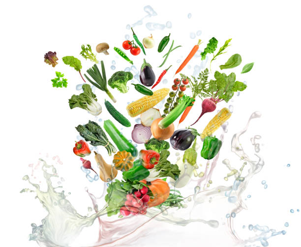 istock Healthy Food with water splash 1013122934