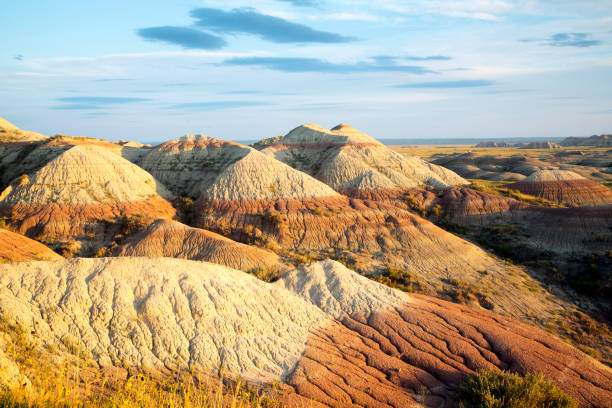 Late afternoon view from Badlands National Park in South Dakota
