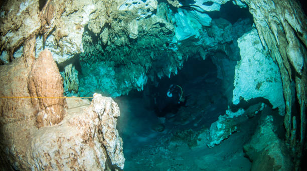 istock Scuba diving in Cenote Dos Ojos in Mexico 1013162576