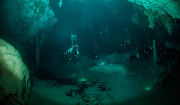 istock Scuba diving in Cenote Dos Ojos in Mexico 1013163070