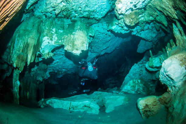 istock Scuba diving in Cenote Dos Ojos in Mexico 1013163396